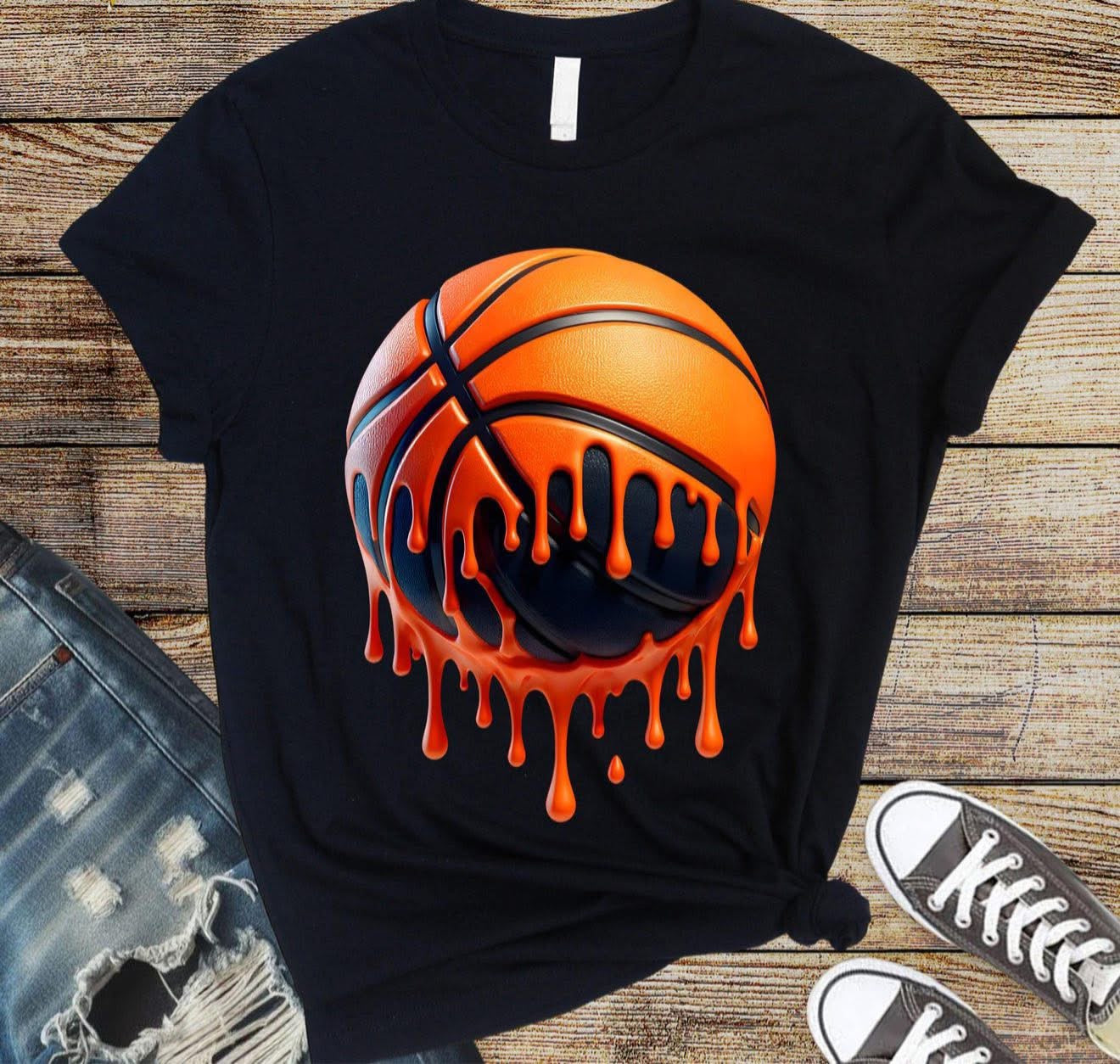Basketball Drip - T SHIRT - (Jerzee/Gildan)