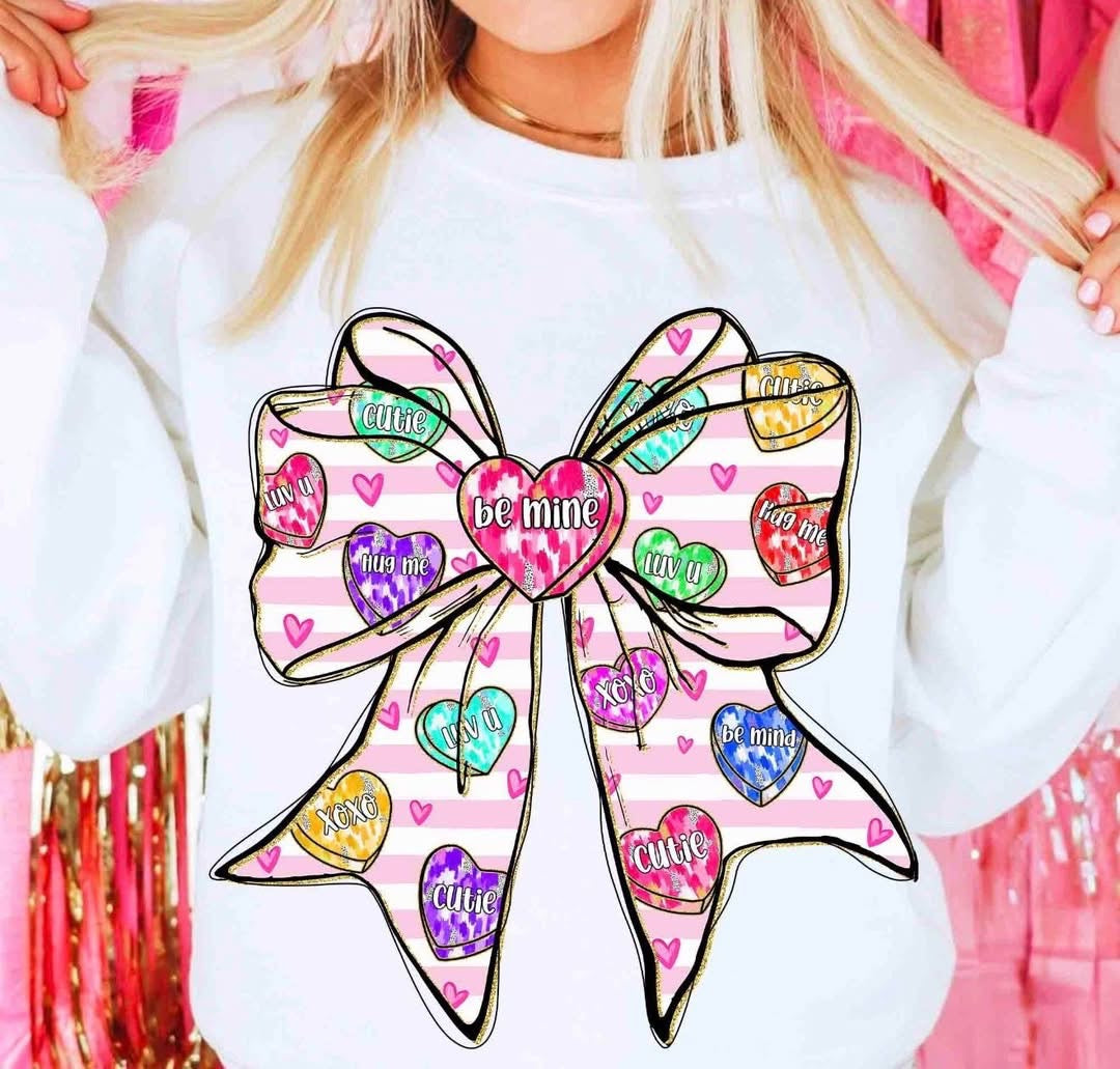Be Mine Candy Hearts LONGSLEEVE - (Gildan/LAT)