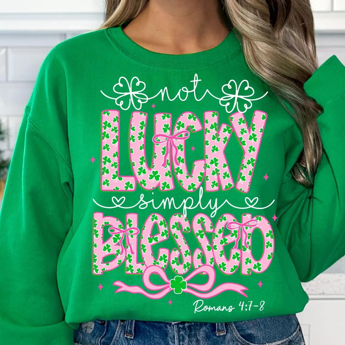 Not Lucky Simply Blessed - T SHIRT- (Gildan)