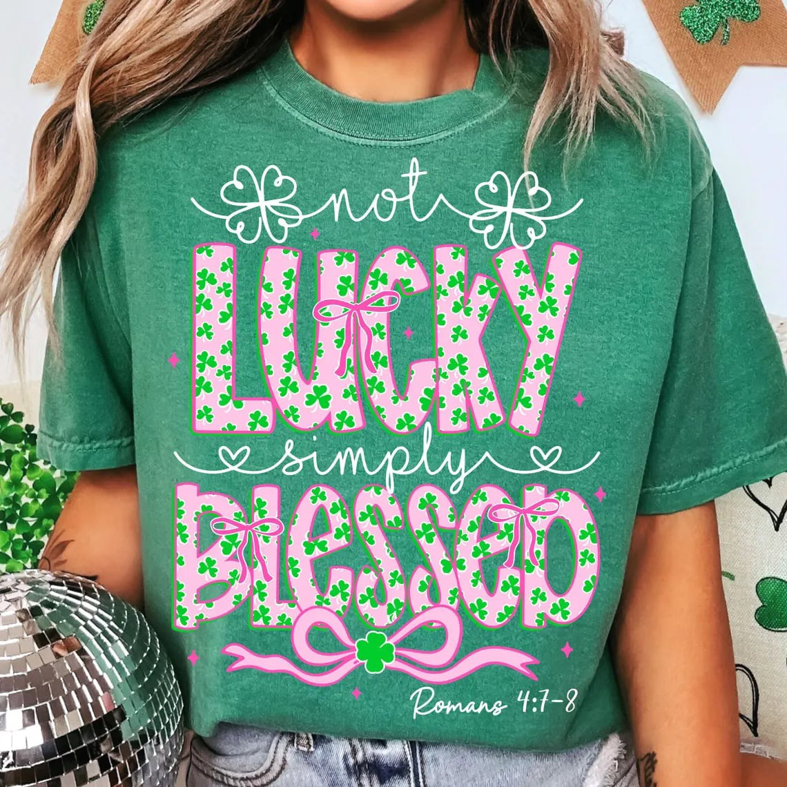 Not Lucky Simply Blessed - T SHIRT- (Gildan)