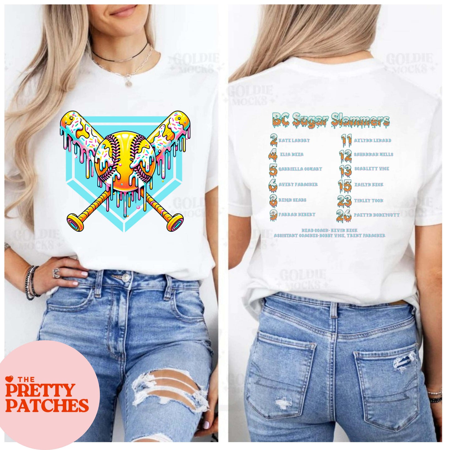 BC Sugar Slammers - TSHIRT- (GILDAN WHITE) THESE ALL HAVE PINK FONT
