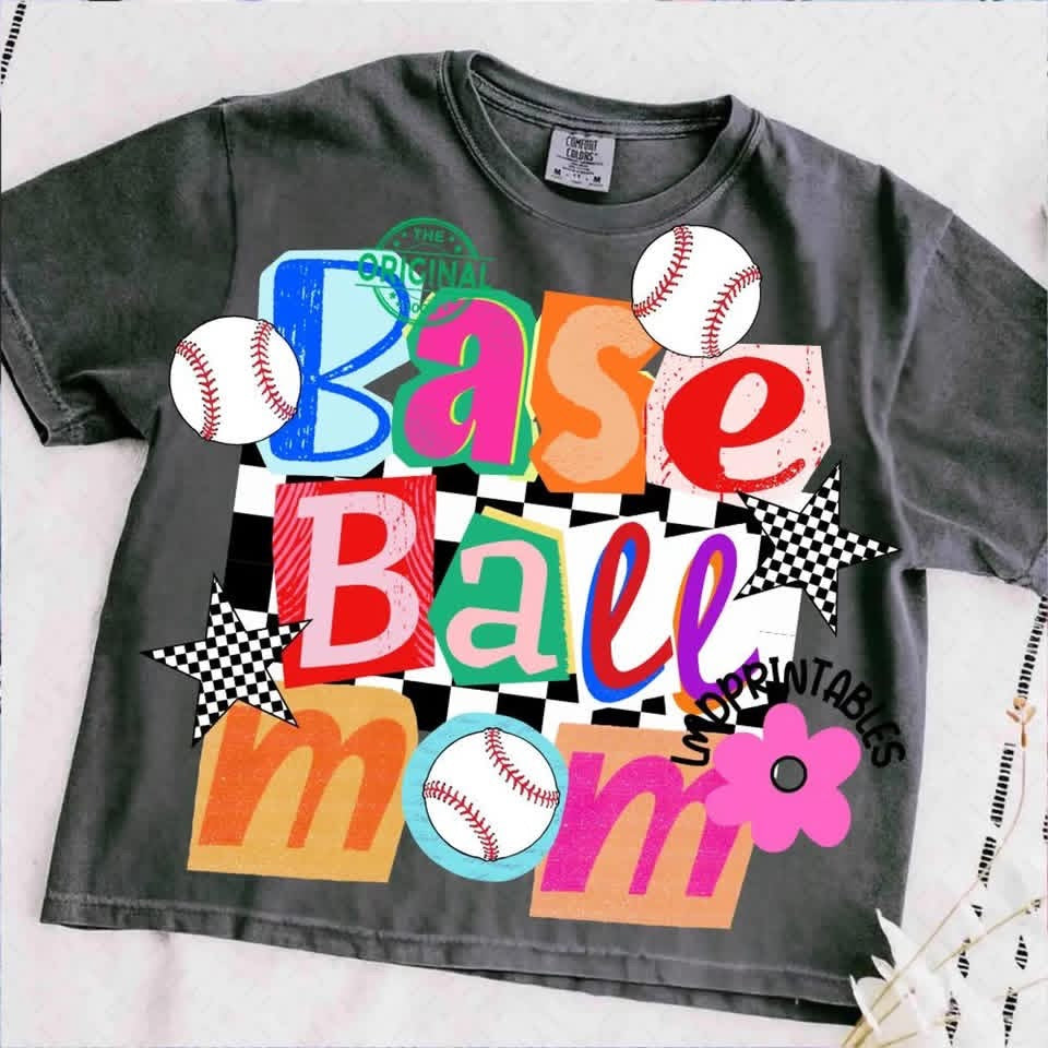Baseball Mom ⚾️- BOXY TSHIRT - (COMFORT COLOR/BELLA)