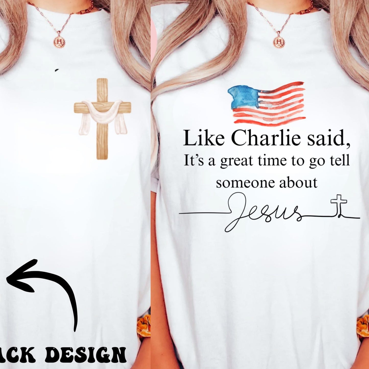 CK - T SHIRT - (Comfort Color) Full Back + Front Pocket