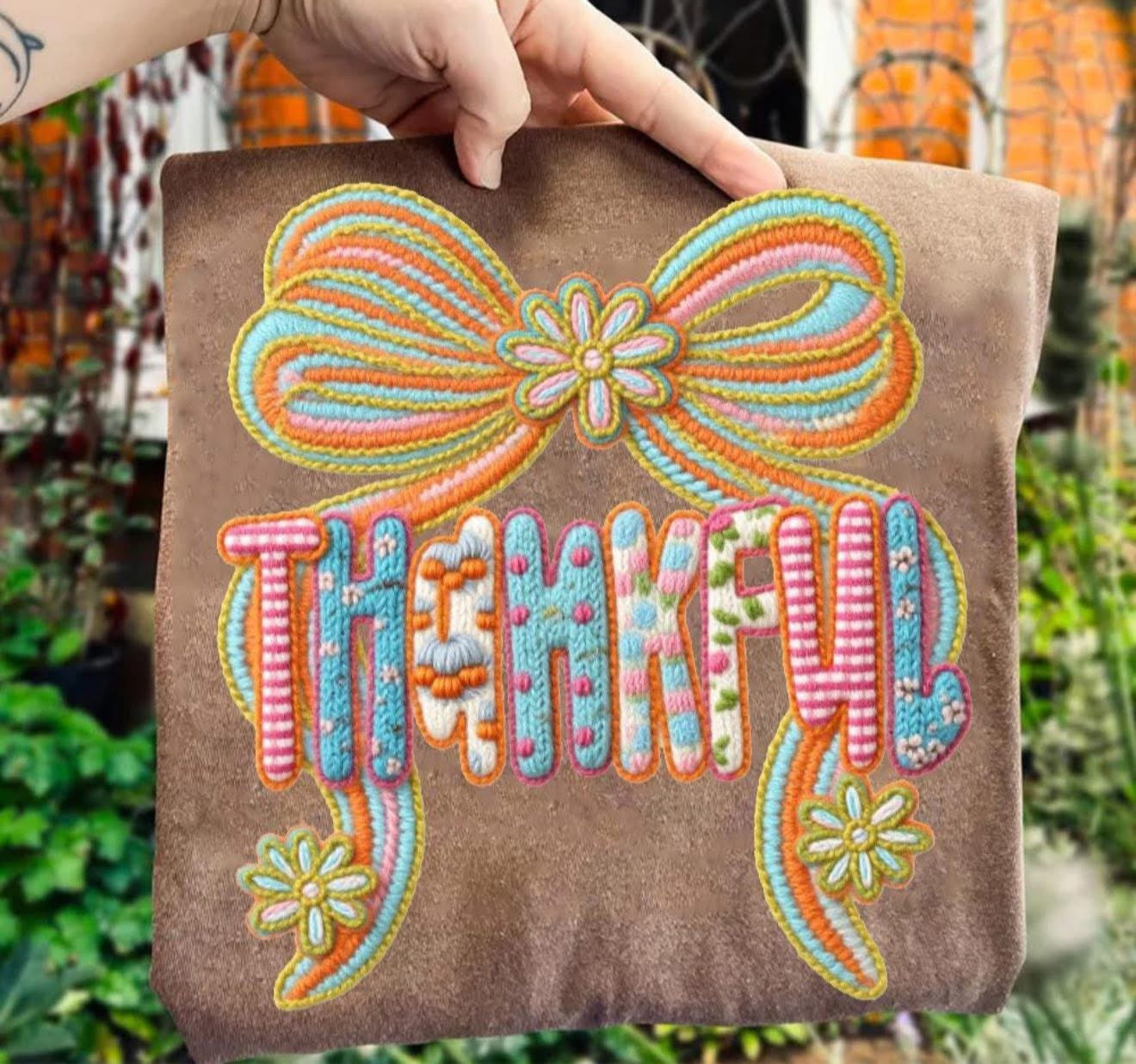 Faux Yarn - Thankful - T SHIRT - (Bella/Comfort Color)
