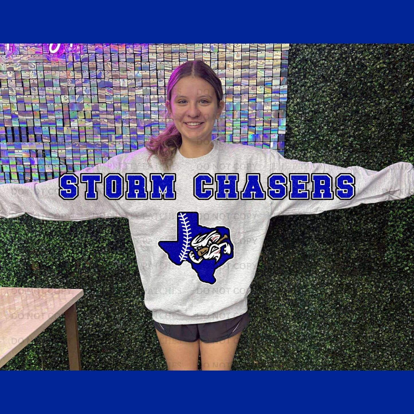 Oversized Mascot Sweatshirts with Logo - STORM CHASERS - SWEATSHIRT - (Jerzee/Gildan)