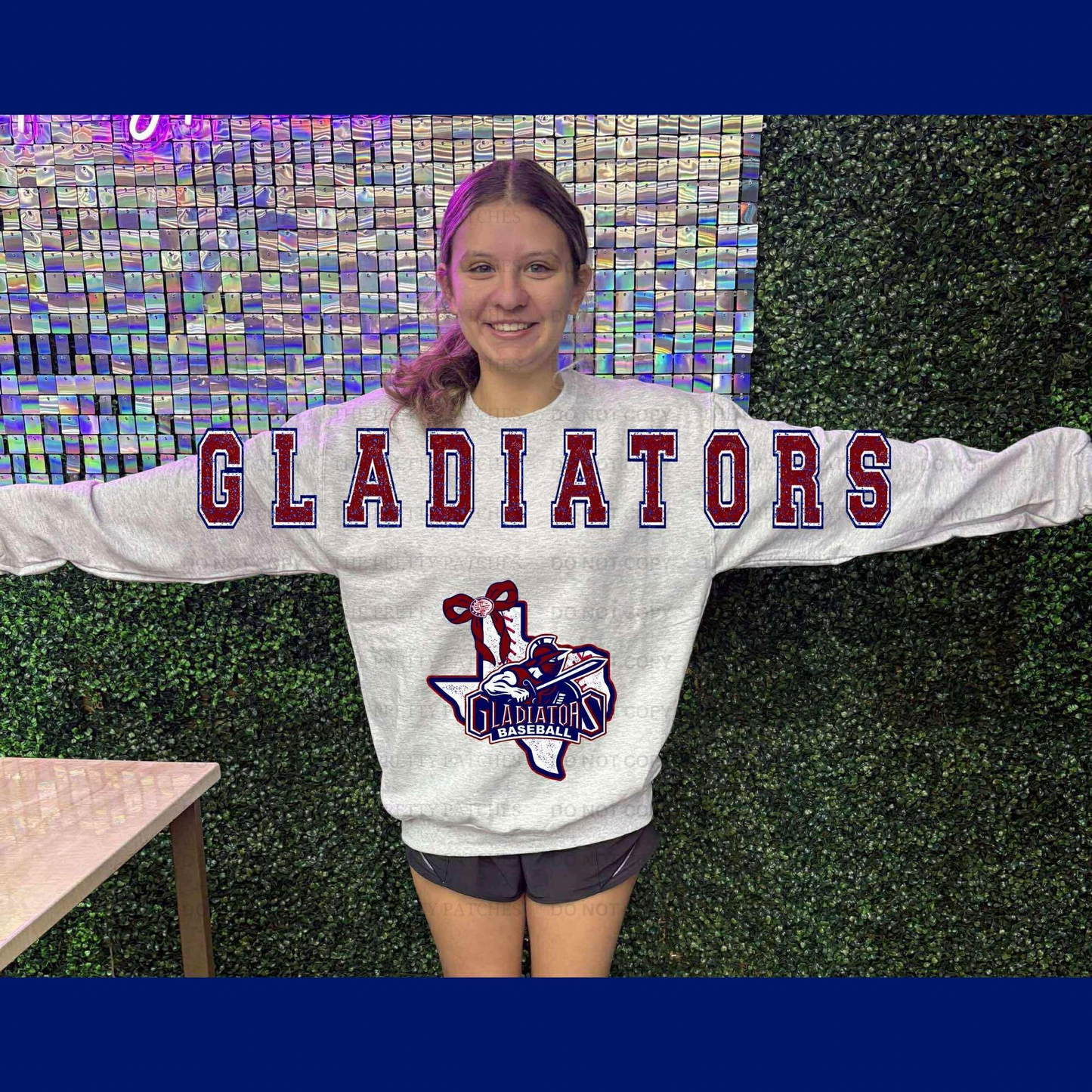 Oversized Mascot Sweatshirts with Logo - GLADIATORS - SWEATSHIRT - (Jerzee/Gildan)