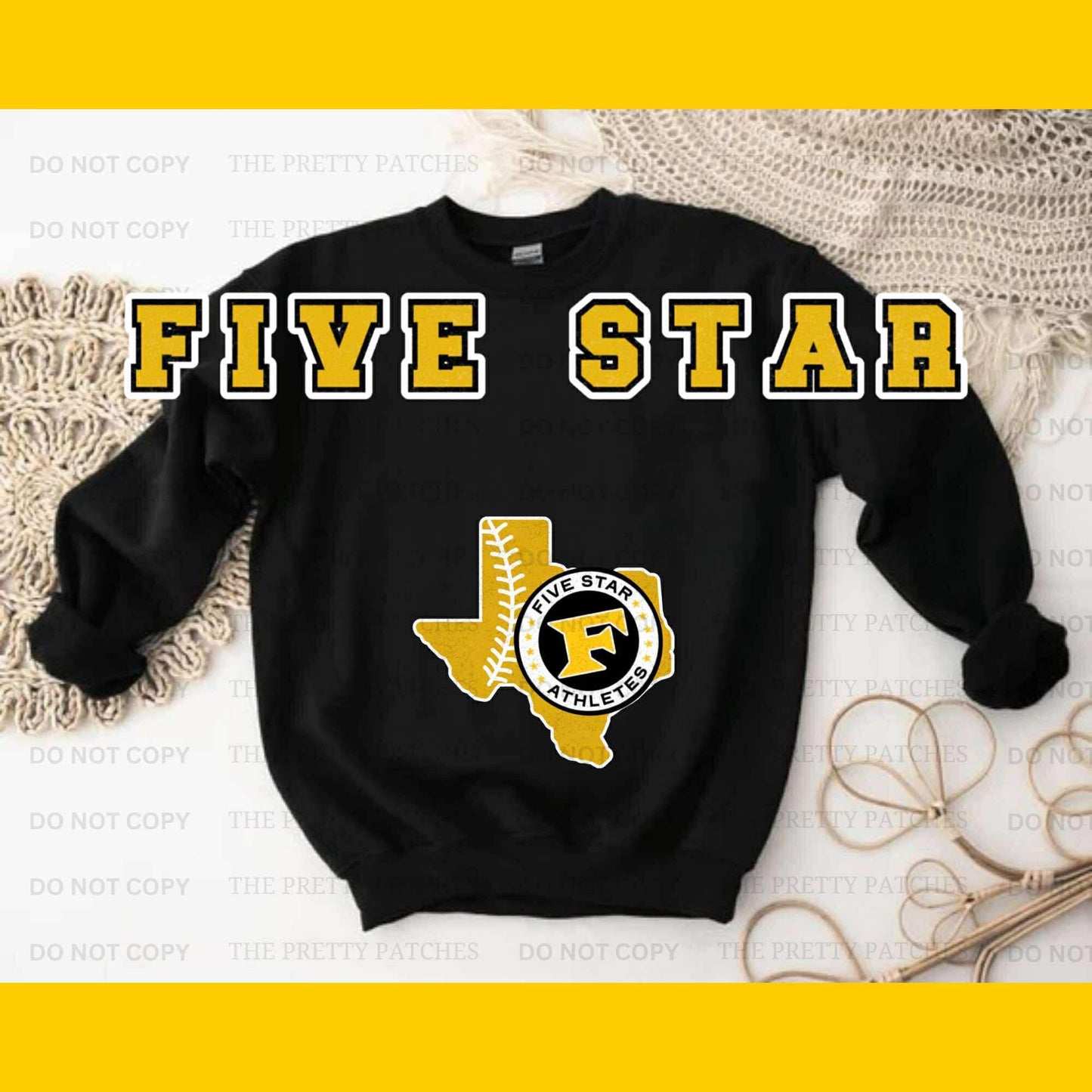 Oversized Mascot Sweatshirts with Logo - FIVE STAR - SWEATSHIRT - (Jerzee/Gildan)