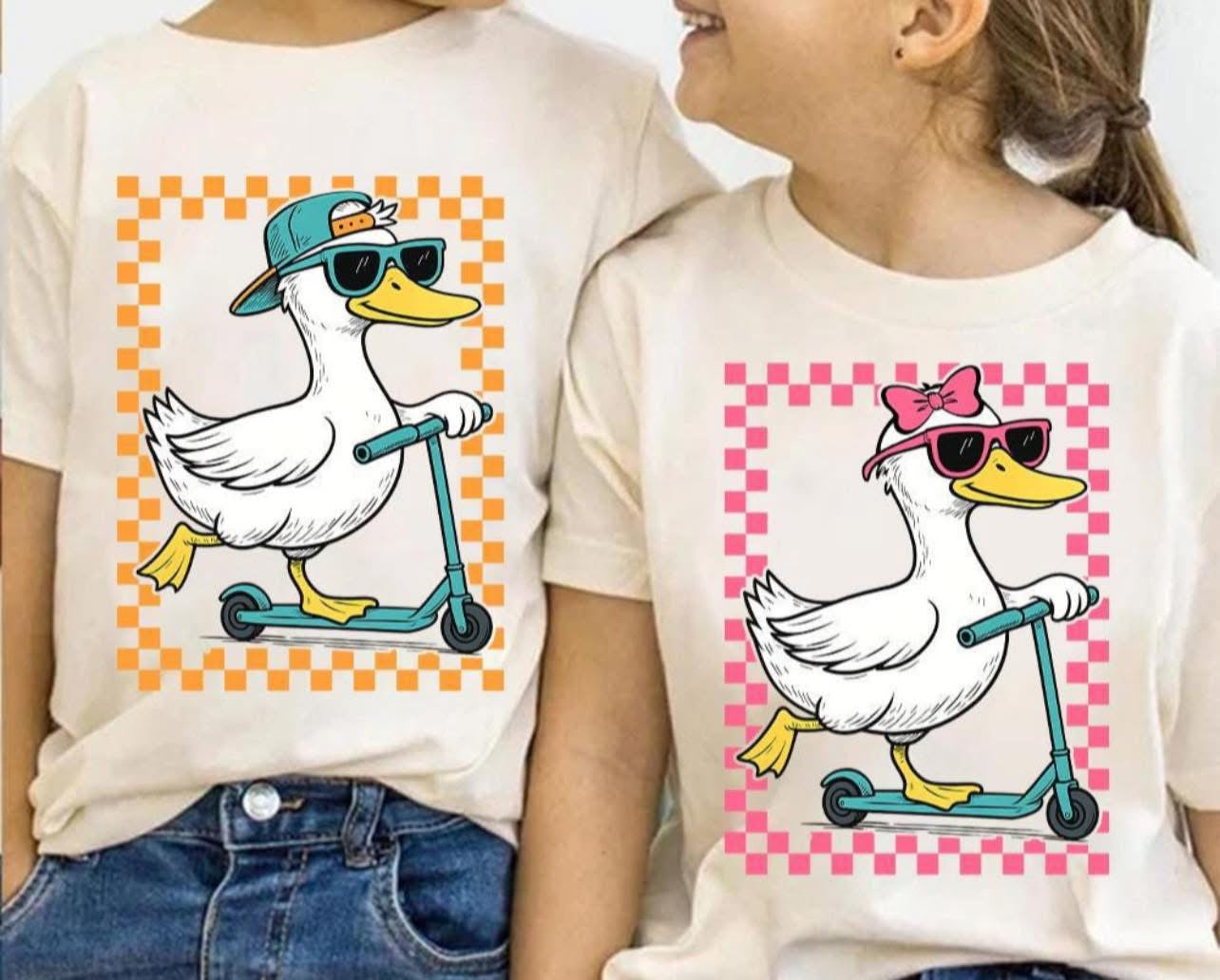 Duck on Skateboard - BOY VERSION - T SHIRT - (Jerzee/Gildan)