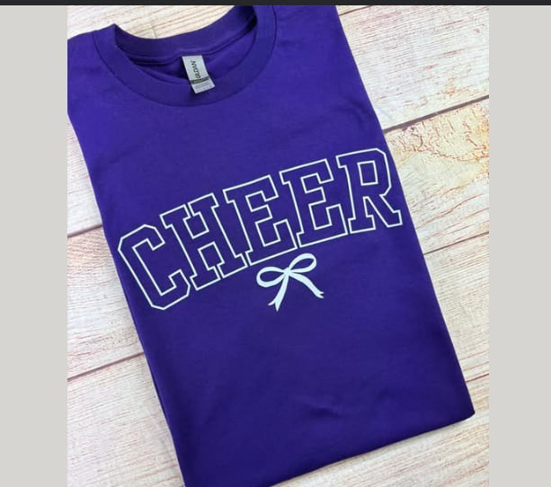 Cheer with Ribbon - T SHIRT - (Bella)