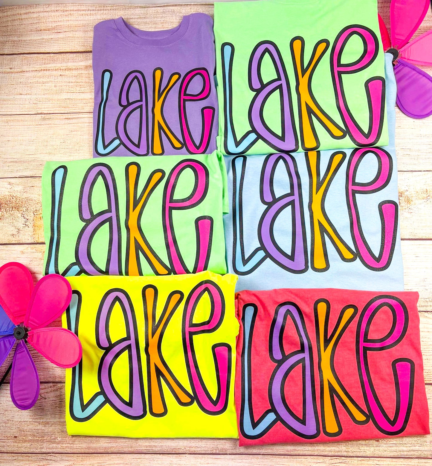 Colorful Bubble Lake - T SHIRT - (Jerzee/Gildan)