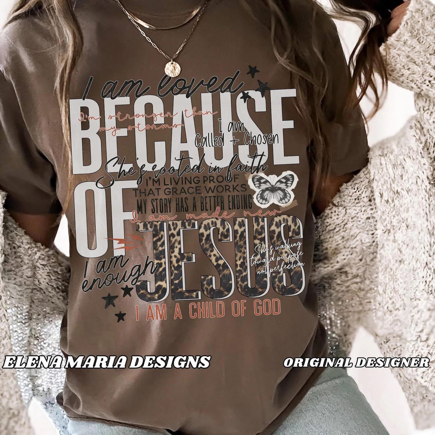 Loved Because of Jesus - SWEATSHIRT - (Jerzee/Gildan)