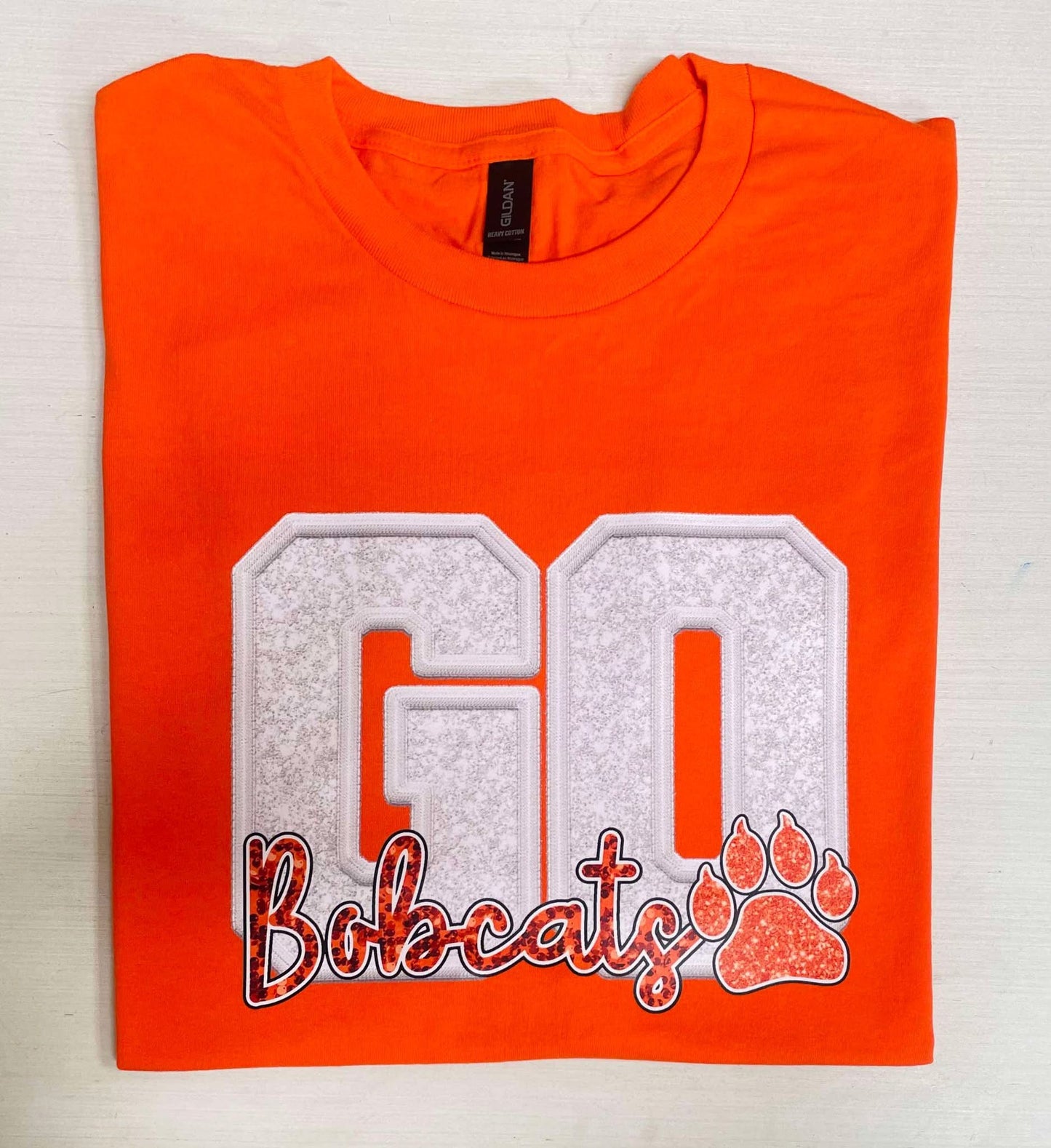 Go Bobcats with Paw - T SHIRT - (Bella)