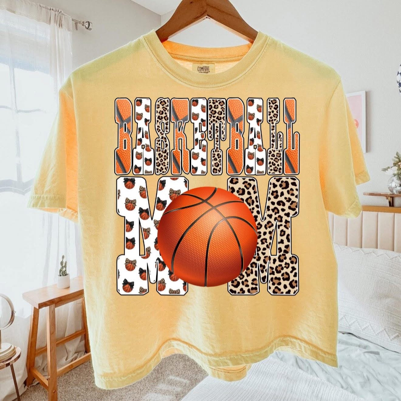 Basketball Mom with Cheetah - SWEATSHIRT - (Jerzee/Gildan)