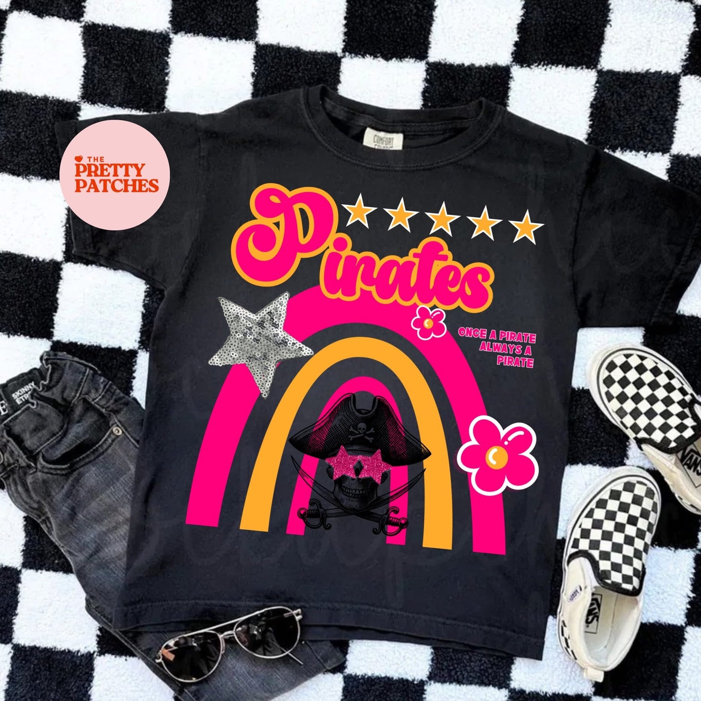 Vidor Pirates with Stars & Rainbow - T SHIRT- (Comfort Color)