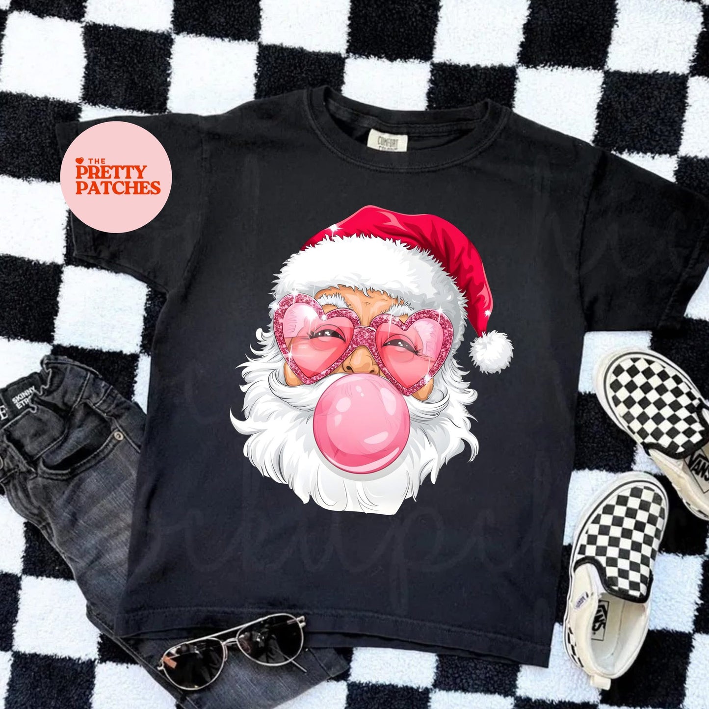 Vintage Santa with Bubblegum - T SHIRT - (Jerzee/Gildan)