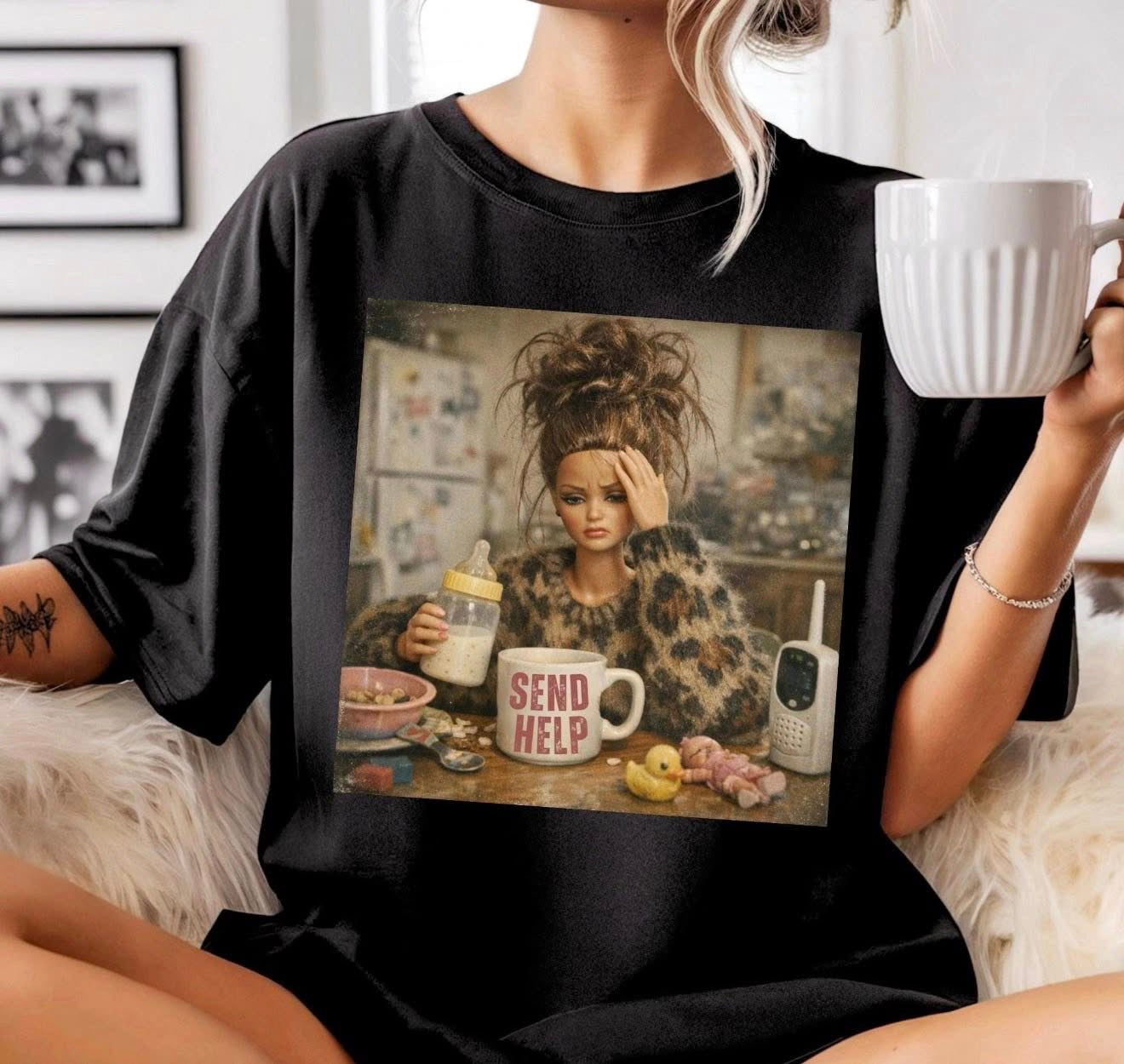 Mom Life ☕️🥛 -T SHIRT - (COLOR COMFORT/BELLA)051625LW