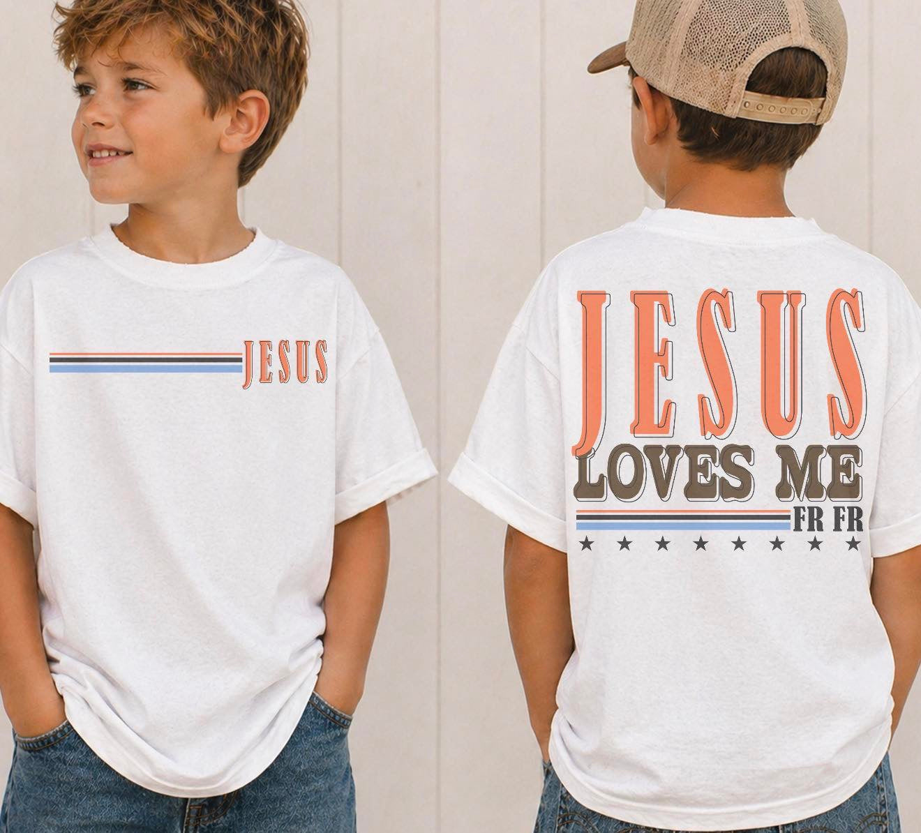 Jesus Loves Me Fr Fr (FRONT & BACK IMAGE) -DRI FIT - (CORE 365)053126LW