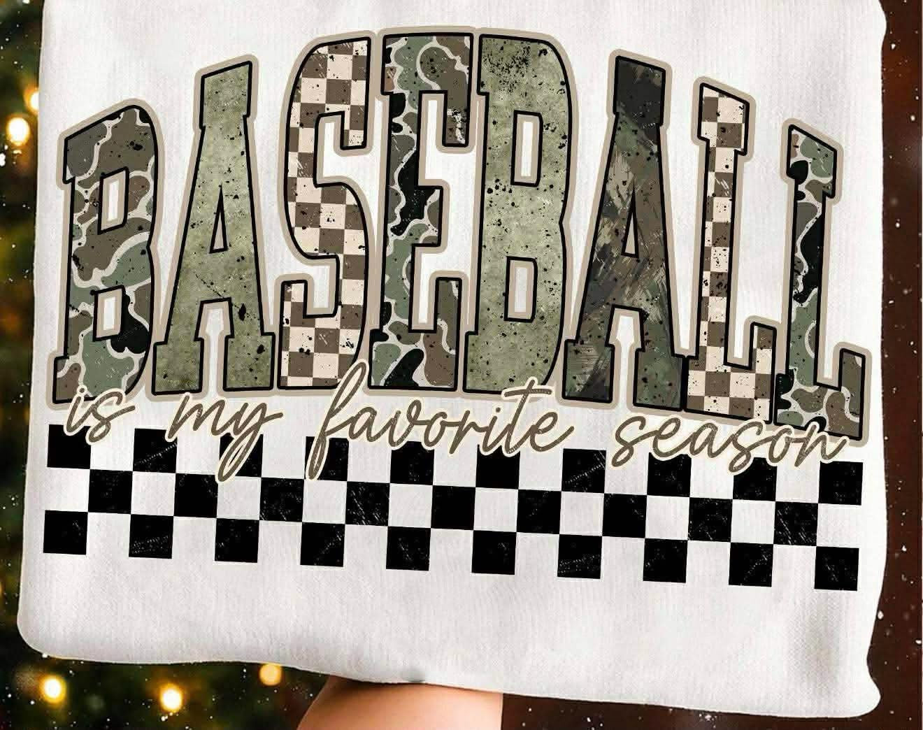 Camo Baseball is My Favorite Season 💚- LONGSLEEVE- (GILDAN/JERZEE)