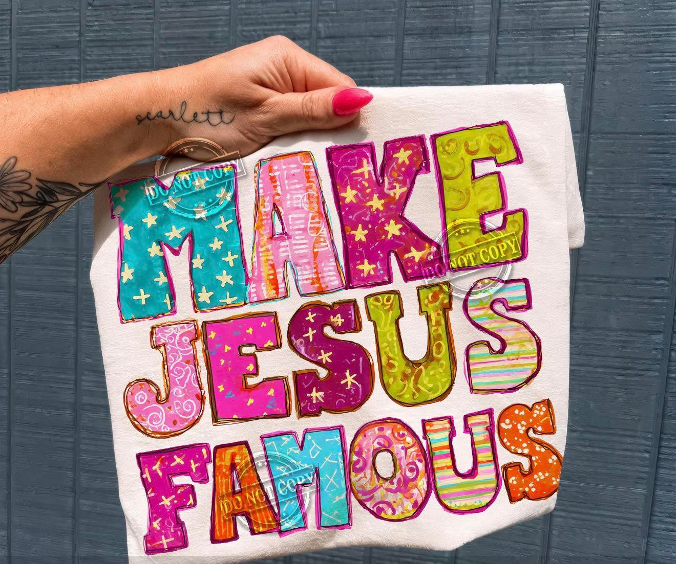 Make Jesus Famous 🩷- TSHIRT- (GILDAN/JERZEES)