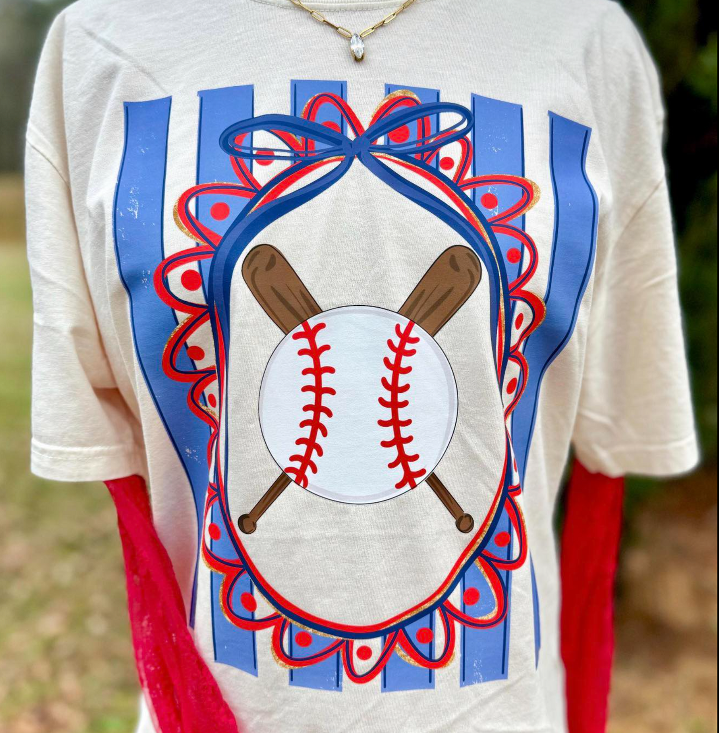GIRLY BASEBALL - TSHIRT- (COMFORT COLOR/BELLA)