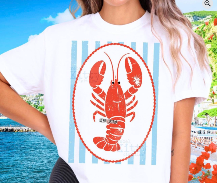 CRAWFISH STRIPES- T SHIRT - (COMFORT COLOR/BELLA)