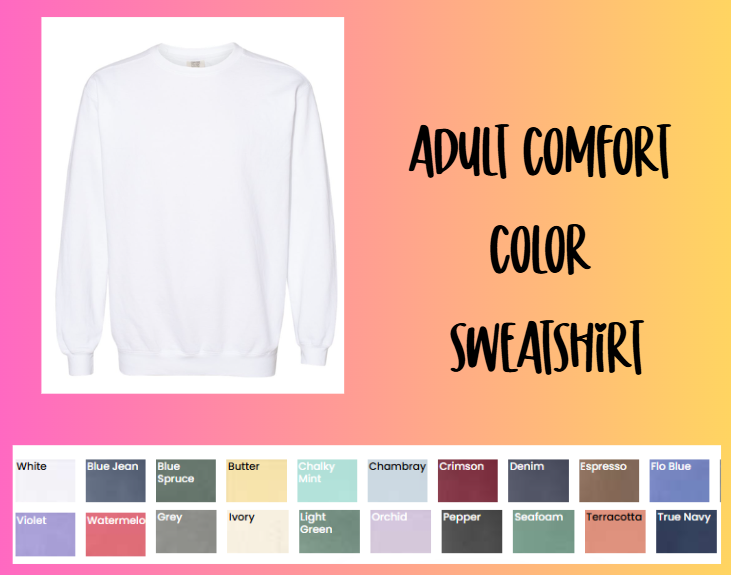 GIRLY RUDOLPH 1020262---------SWEATSHIRT-------- (COMFORTCOLORS) 102126SH