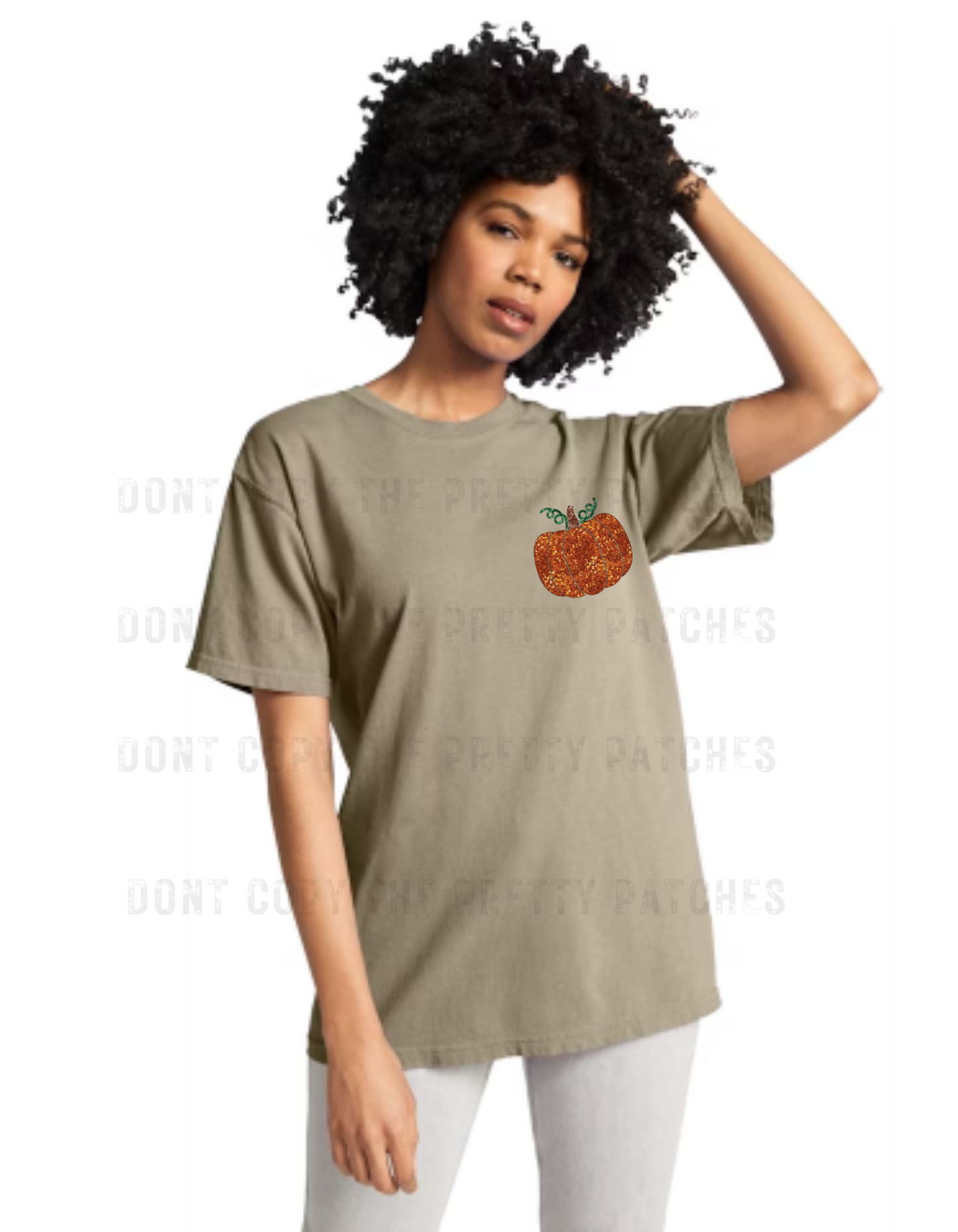 Faux sequin "gourd vibes only" tee