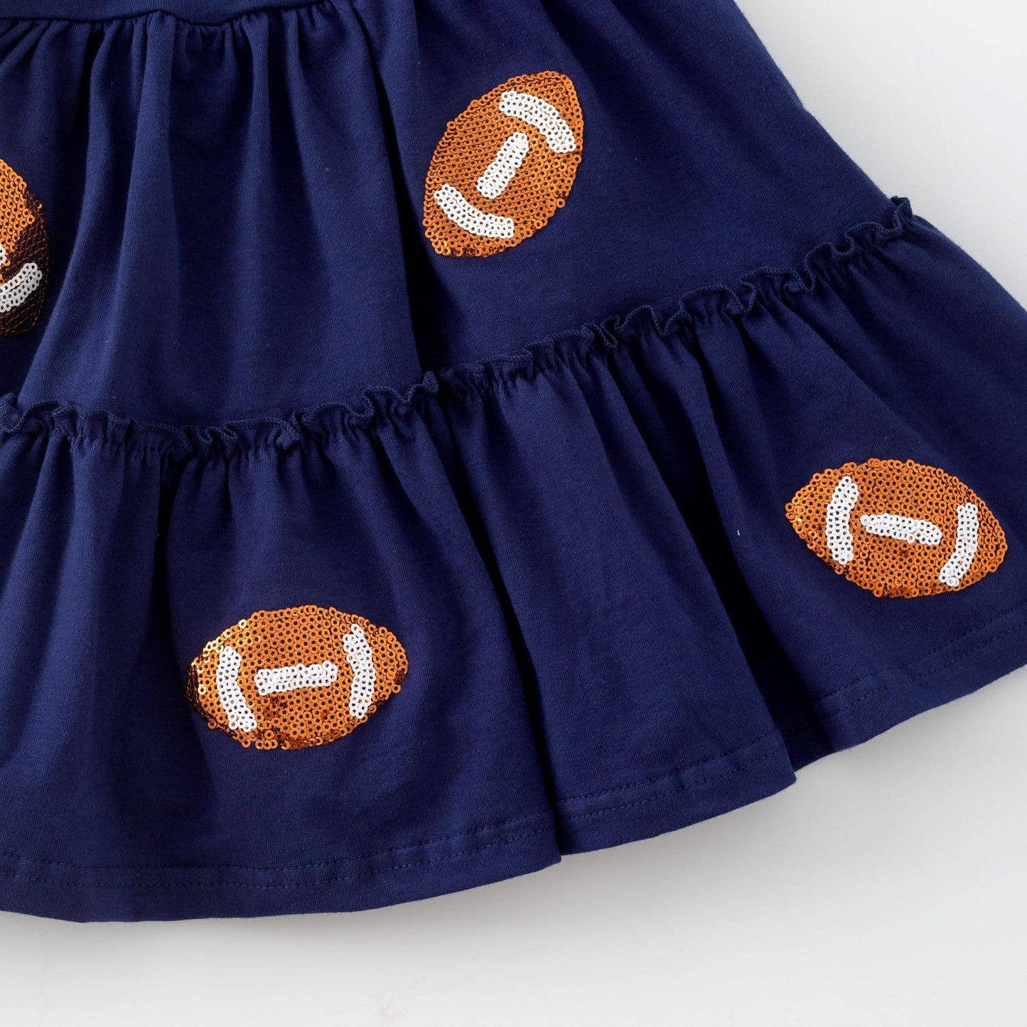 Sequin Football Girls Dress-Navy-SFGDN