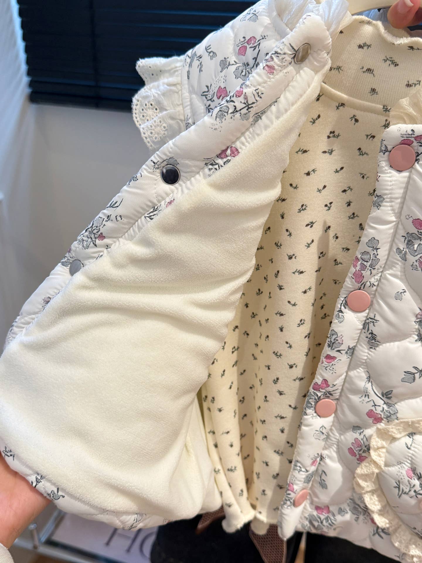 Fall Floral Lace Bow Girl Vest 02182026KA1