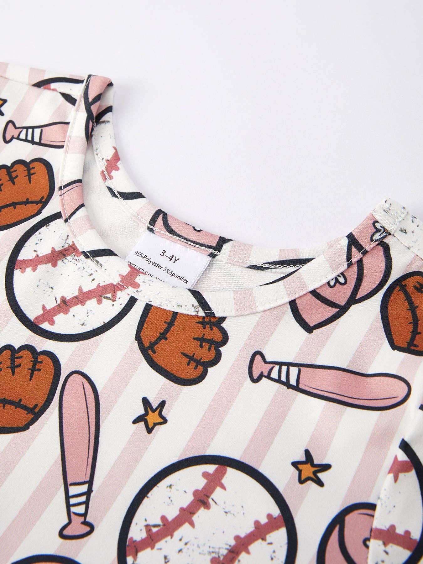 Baseball Print Milk Silk Girls Dress DRG40723