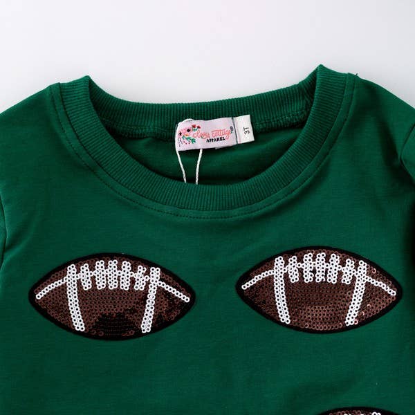 Sequin Football Shirt-Green 36655