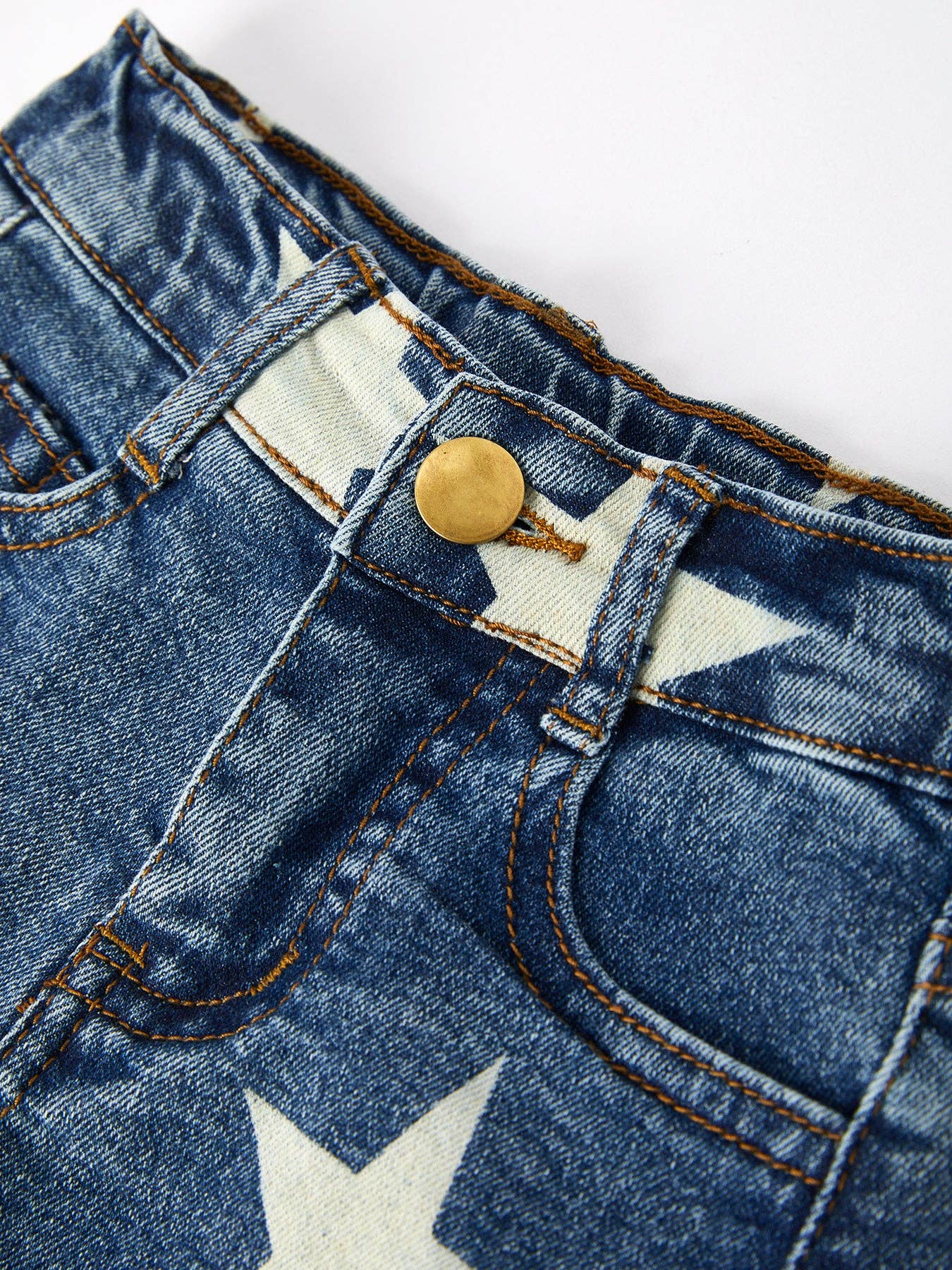 Girls “America”Top+Denim Shorts Set OFG507