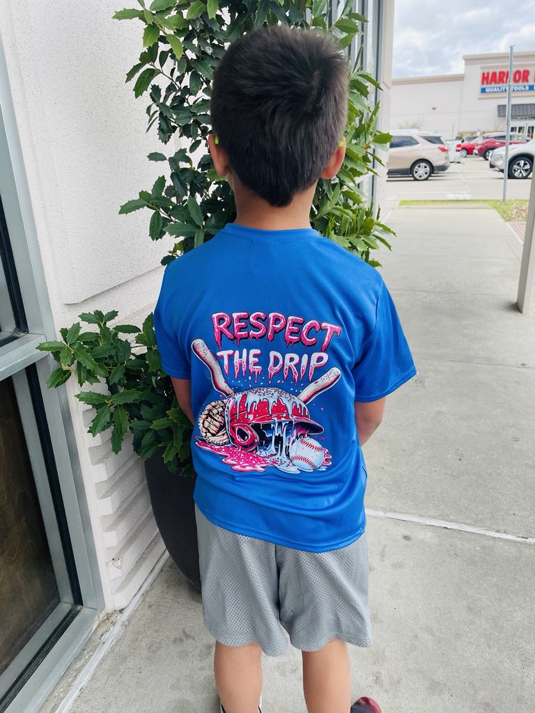 Respect the Drip BASEBALL- T SHIRT - (Jerzee/Gildan) - FRONT & BACK IMAGE