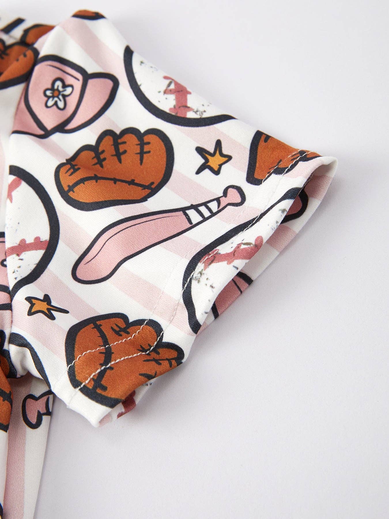 Baseball Print Milk Silk Girls Dress DRG40723