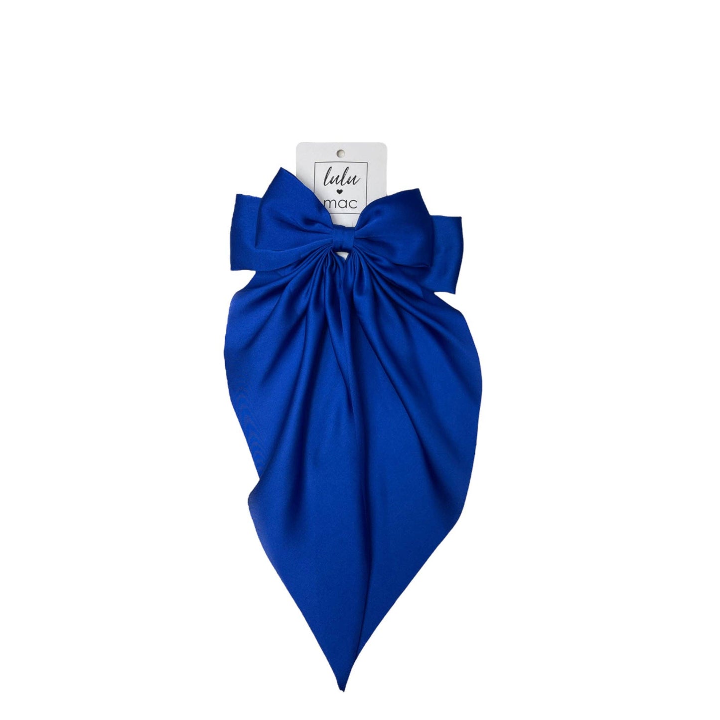 Large Satin Bow Royal-LSBRO