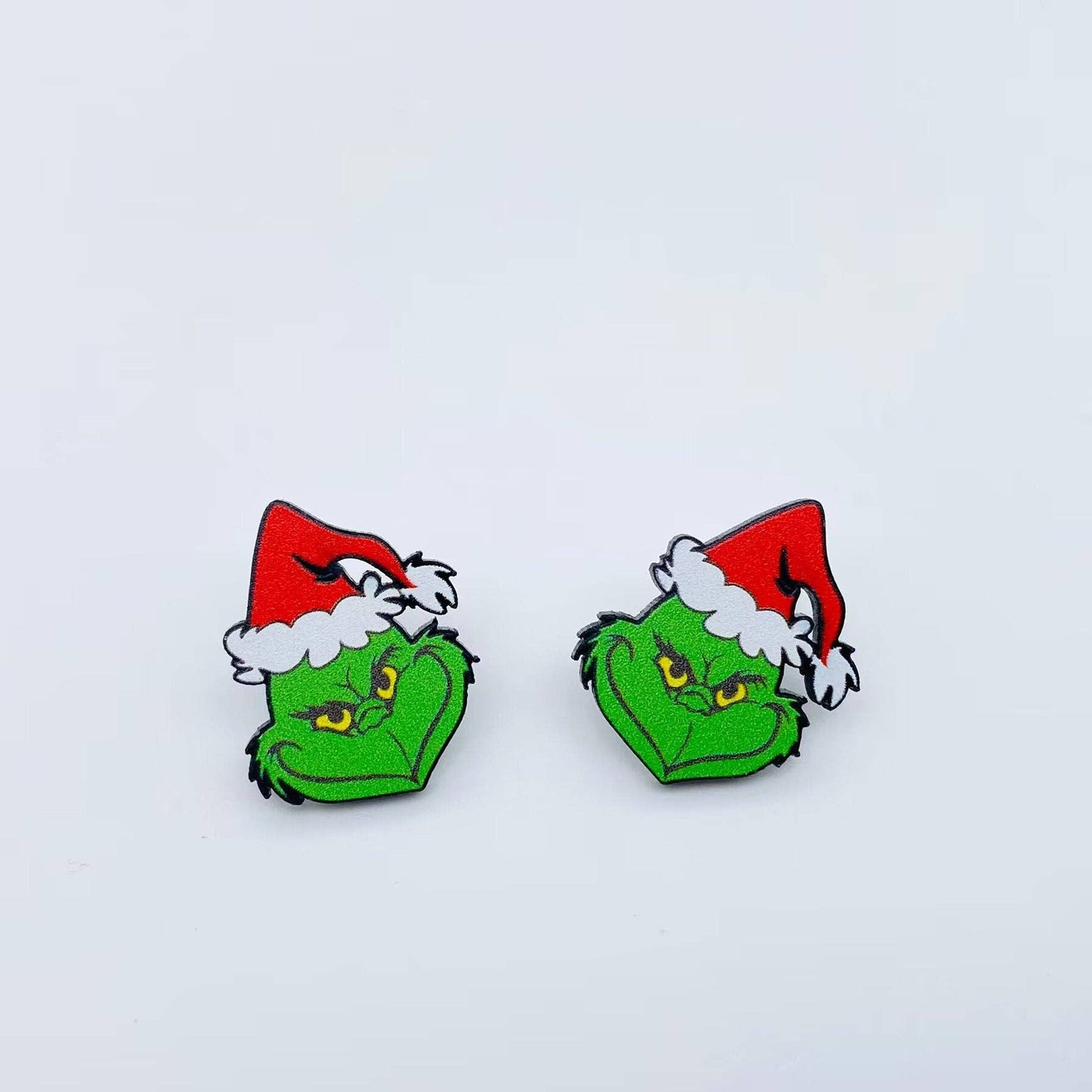 Grinch with Hat Acrylic Ear Studs MIO57001