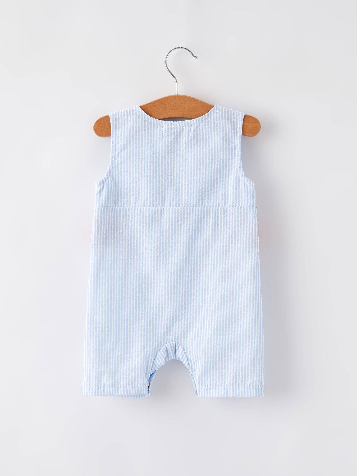Smocking Star Embroidered Romper 4th of July Boy's RPB502