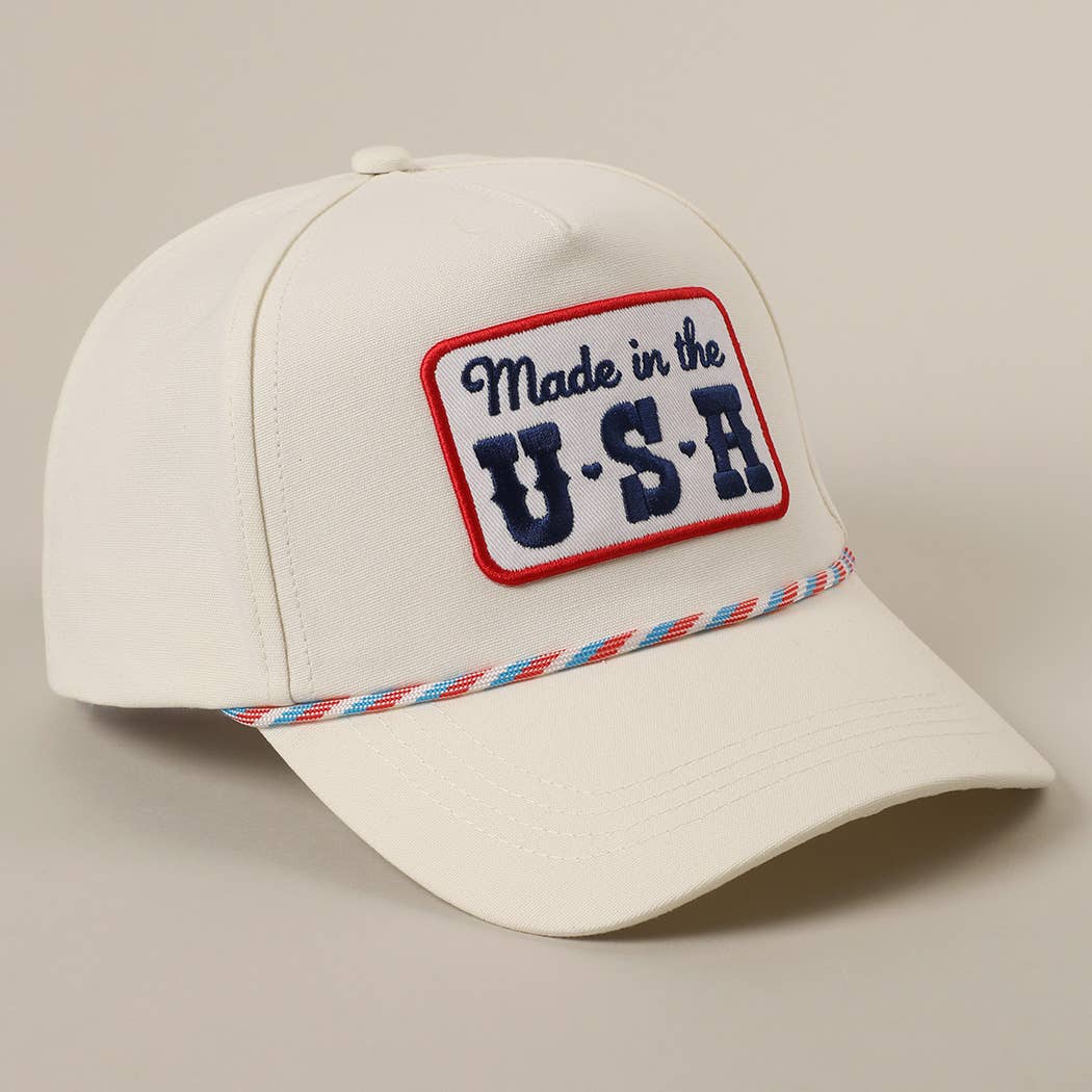 Made in the USA Embroidery Patch Trucker Hat - USAH8