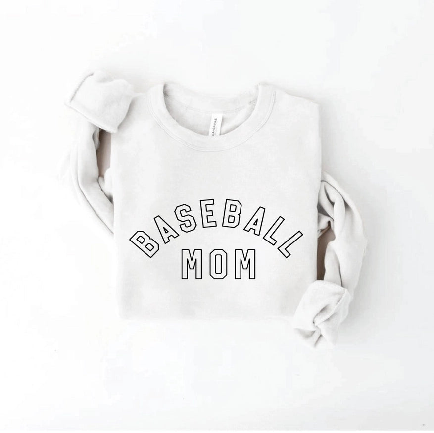 Baseball Mom -Hollow letters