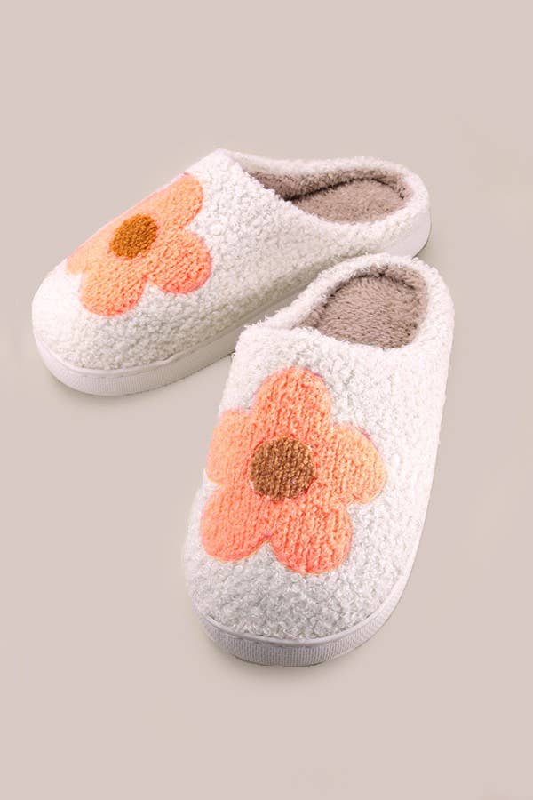 Pink checkered smile yellow face slippers 40SP014