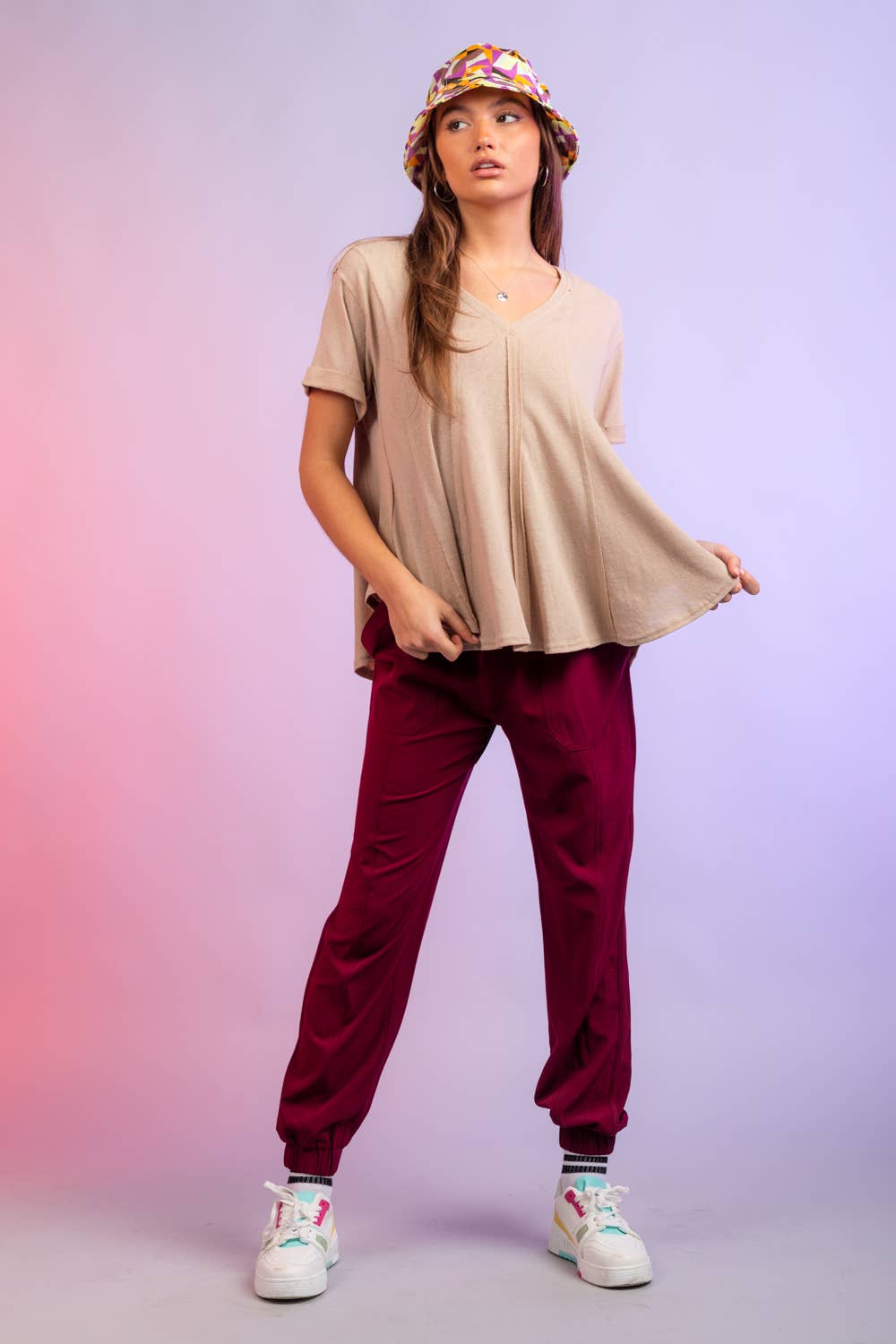 High Waisted Cargo Active Joggers w/ Pockets NP70063