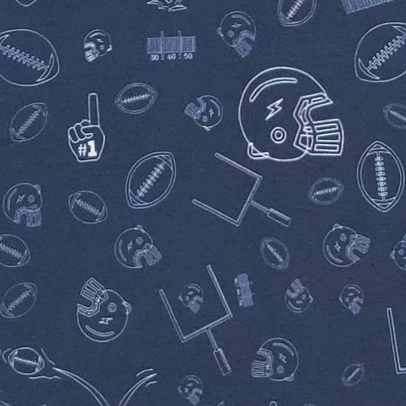 Football Field Goal Boy Collar Shirt-Navy-FFGBSN