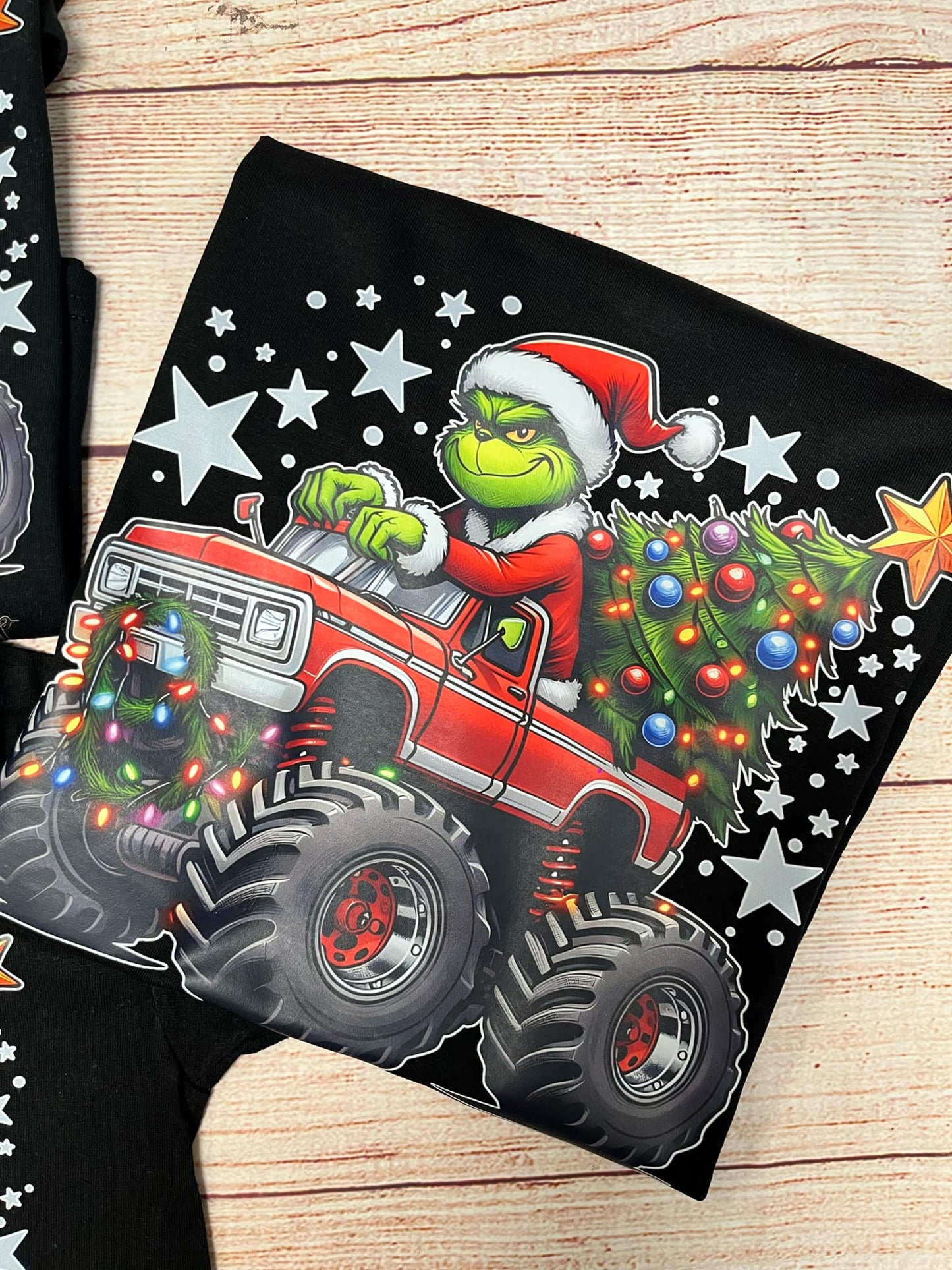 Grinch in red truck T-SHIRT (DRI FIT)