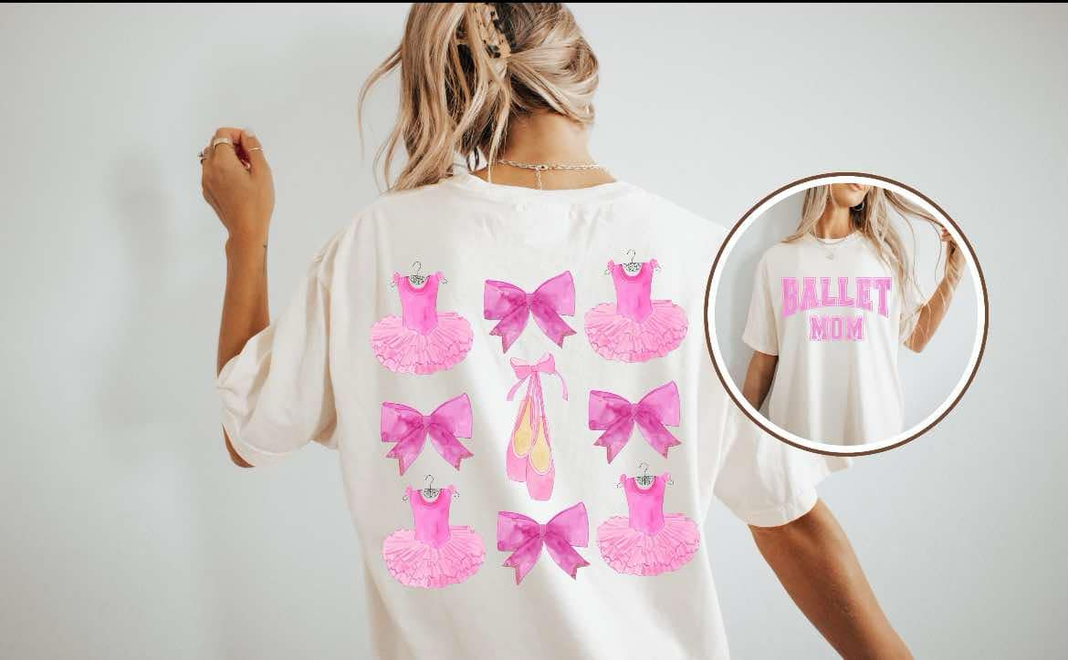 Ballet Mom - T SHIRT - (Gildan) - Front & Back image