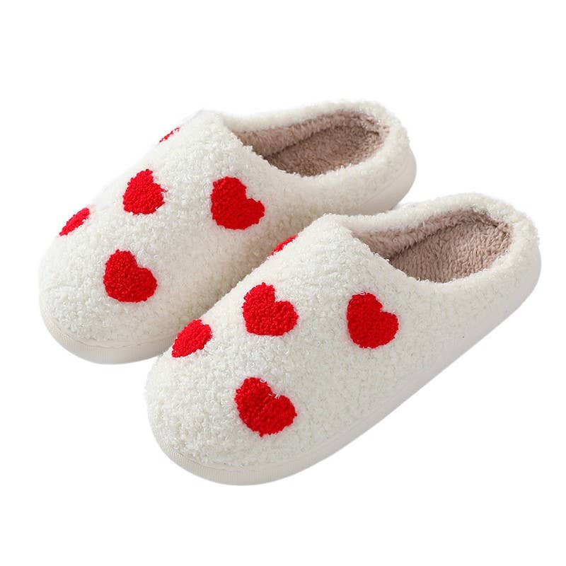 Pink checkered smile yellow face slippers 40SP014