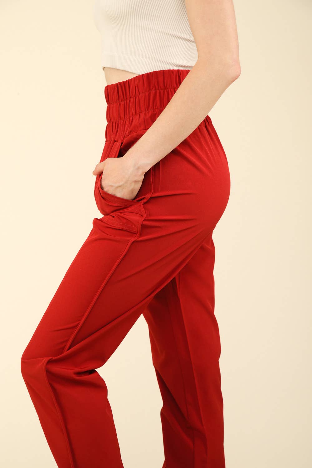 High Waisted Cargo Active Joggers w/ Pockets NP70063