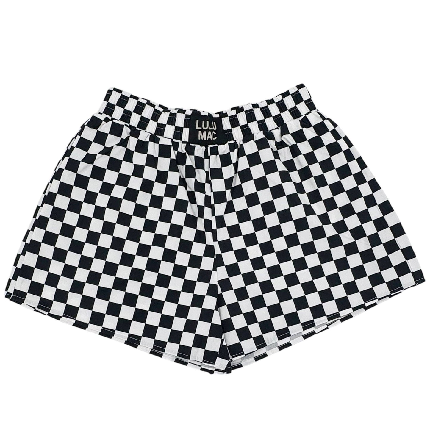 BLACK WHITE CHECKERED BOXER SHORT-BWCBS