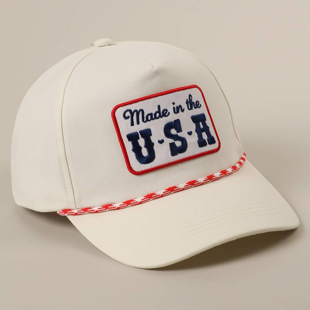 Made in the USA Embroidery Patch Trucker Hat - USAH8