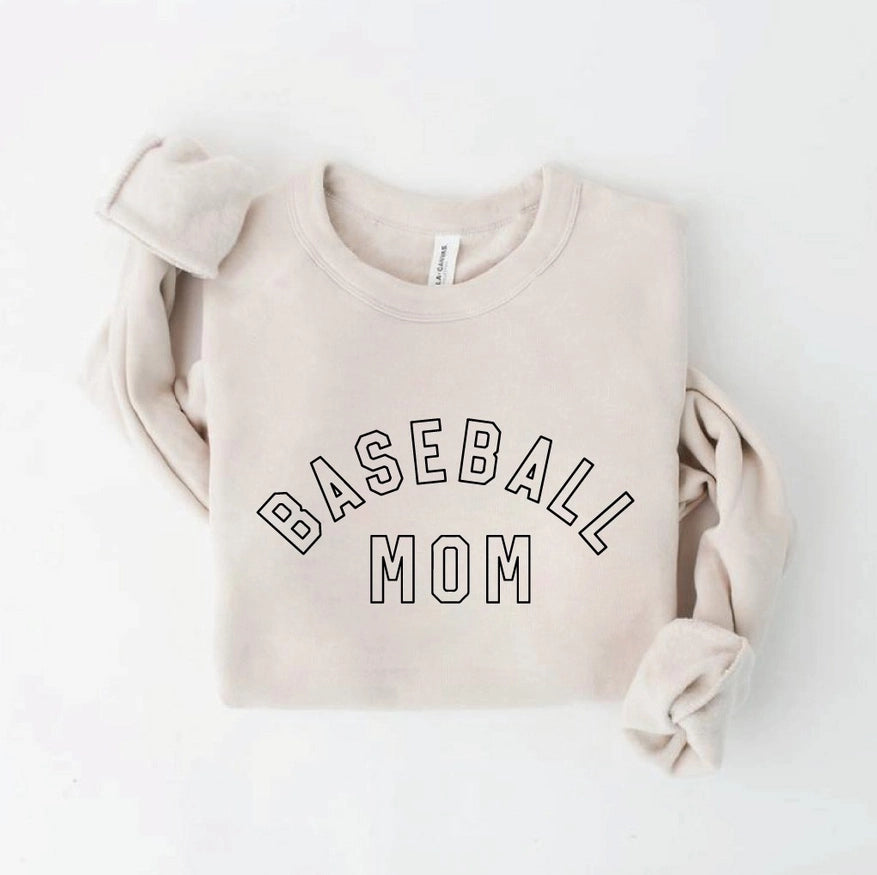 Baseball Mom -Hollow letters