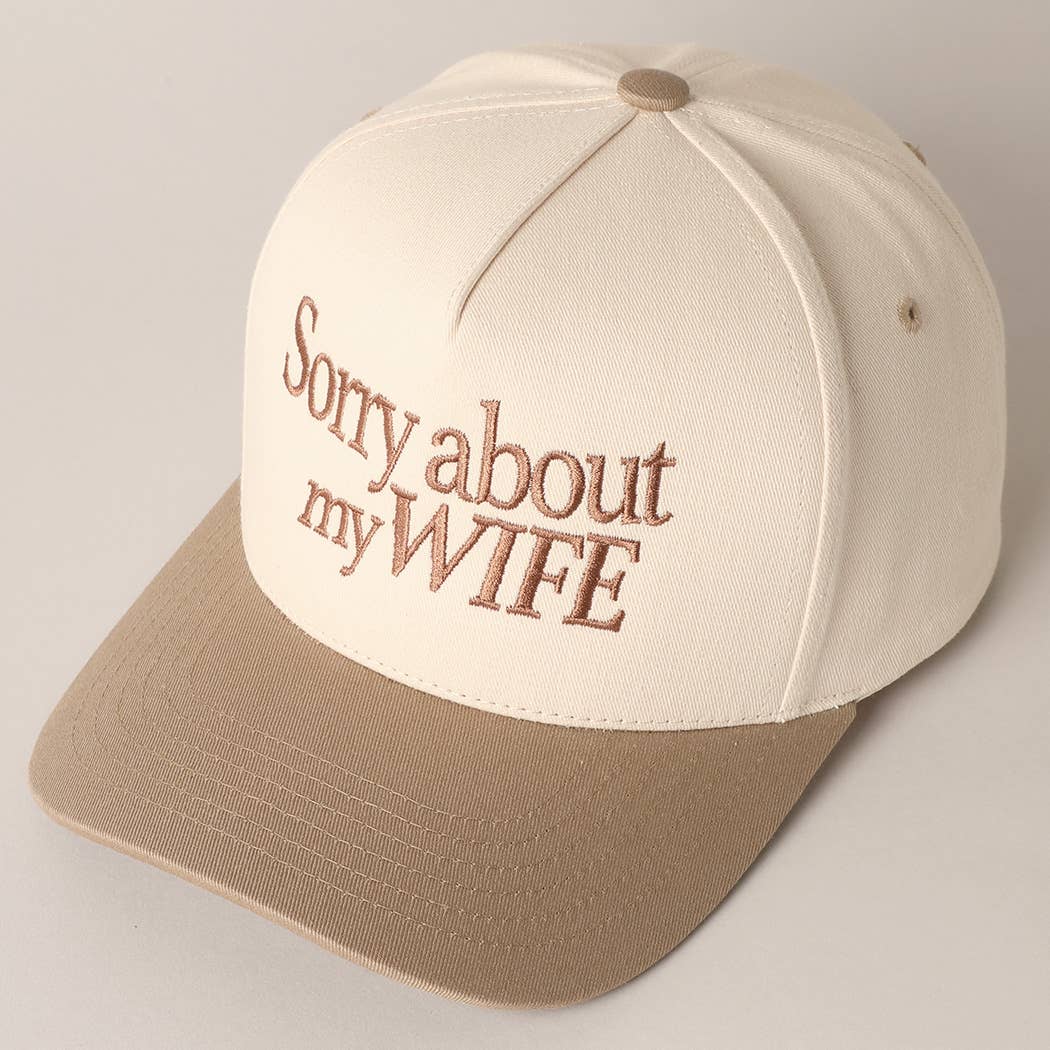 Sorry About My Wife / Husband Embroidery Cap TCM002RED